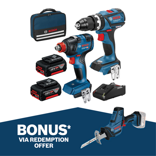 Bosch 18V Professional Combo Kit - 2 Piece - Brushless - Cordless Tools