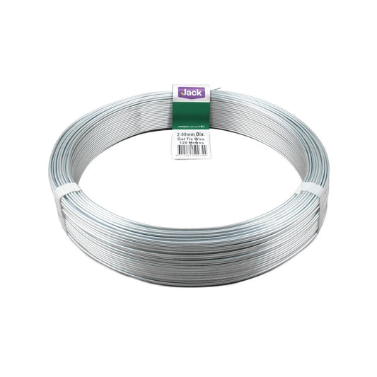 Jack Tie Wire - 2mm x 120m - Galvanised - Soft and Easy to Use - 3kg - Auzzistore