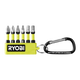 Ryobi 50mm 6 Piece Mixed Diamond Grit Impact Driving Bit Set - Durable - Secure Fit