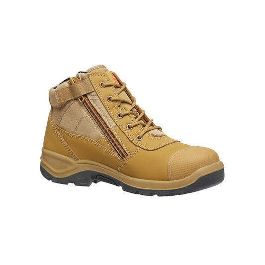 Hard Yakka Utility Side Zip Safety Boots Size 10 Wheat Steel Toe