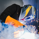 Bossweld Flare Welding Helmet - Variable Shade 4-8 / 9-13 - 100 x 60mm Viewing Area - Lightweight and Durable