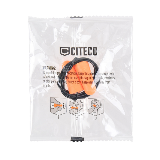 Citeco Class 5 PU Corded Ear Plugs - 100 Pairs - Comfortable Foam - Reusable – view 2
