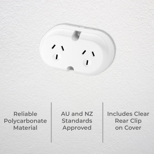 Deta Double Outlet Plug Base - 10A - Polypropylene - Easy Installation – view 2 - Auzzistore