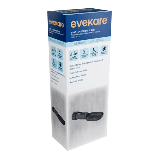 Evekare 32mm Matte Black Soap Holder - Adjustable - Easy Install - 95mm x 210mm x 61mm – view 2