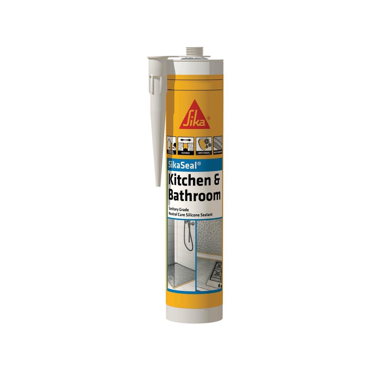 Sika 300ml Translucent Sikaseal Silicone Sealant - Clear - Mould Resistant