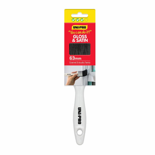 UNi-PRO Gloss & Satin Brush - 63mm - Synthetic Filament - Solvent Resistant - Auzzistore