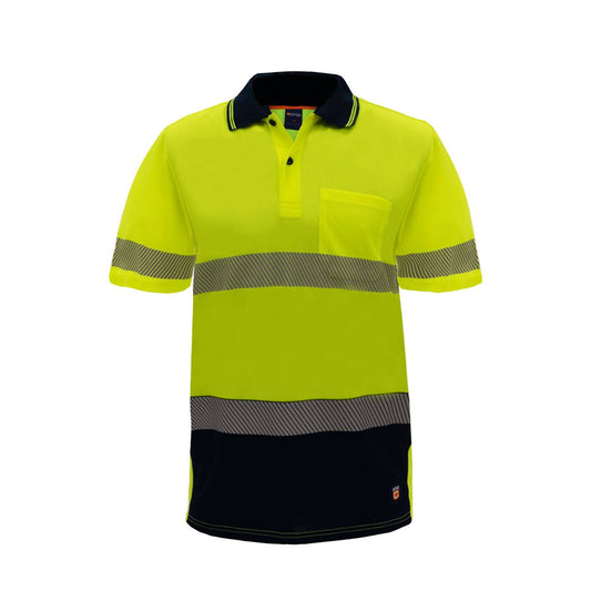 Citeco Yellow Hi Vis Short Sleeve Polo Large - Reflective - Breathable
