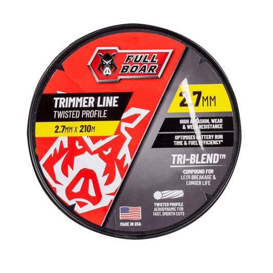 Full Boar 2 Twisted Profile Trimmer Line 2.7mm x 210m - Durable, Efficient - Auzzistore