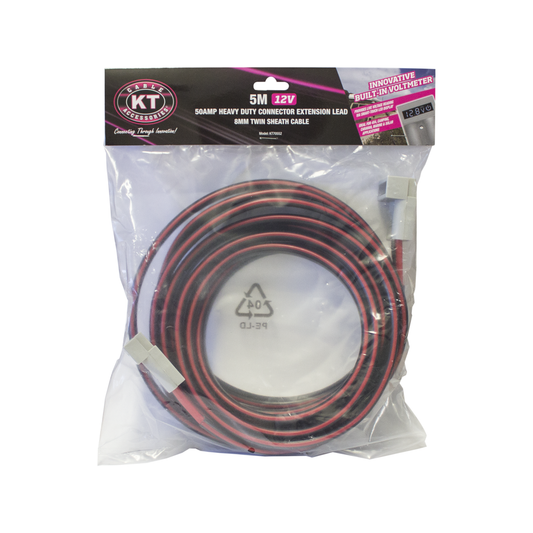 Kt Solar 5m Extension Lead HD Connector 50A - Voltmeter - Grey – view 2 - Auzzistore