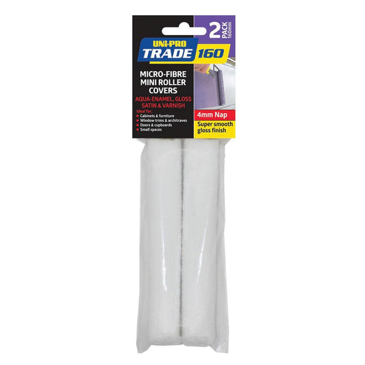 Uni Pro Trade Roller Covers - 160mm - Microfibre - Low Spatter - Auzzistore