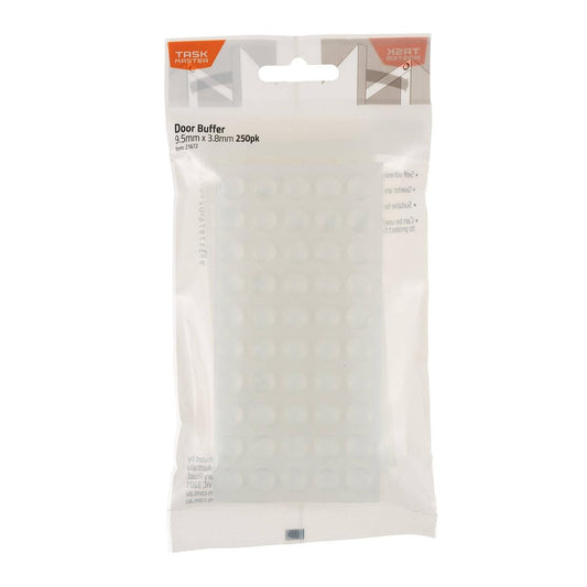 Taskmaster Door Buffer - 250 Pack - 9.5 x 3.8mm - Clear - Noise Reduction - Auzzistore