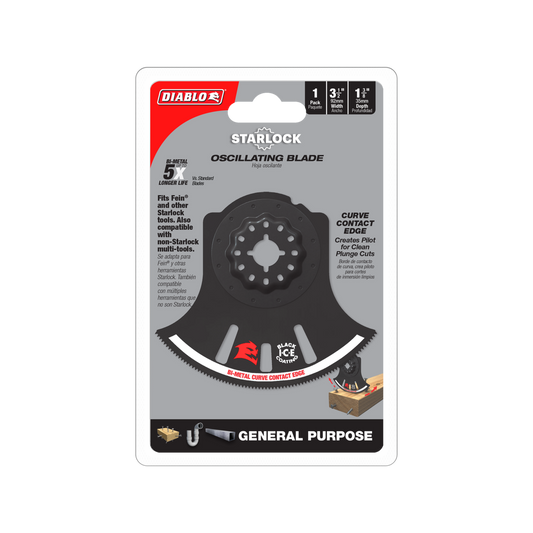 Diablo 92mm Starlock Bi-Metal Multi Tool Blade - General Purpose Cuts - Black - Auzzistore