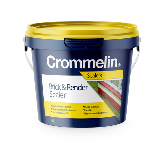 Crommelin Brick and Render Sealer - 4L - Water Based - Low Sheen Finish - Auzzistore
