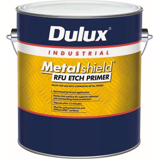 Dulux Metalshield Etch Primer 4L Grey Paint Superior Adhesion - Auzzistore