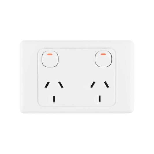 Deta 15A Double Power Point - 2 Outlets - Polycarbonate - Heavy Duty - Auzzistore