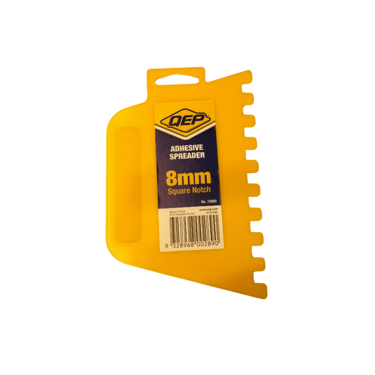 QEP 8mm Square Notch Plastic Adhesive Spreader - Yellow - Durable - Precision - Auzzistore