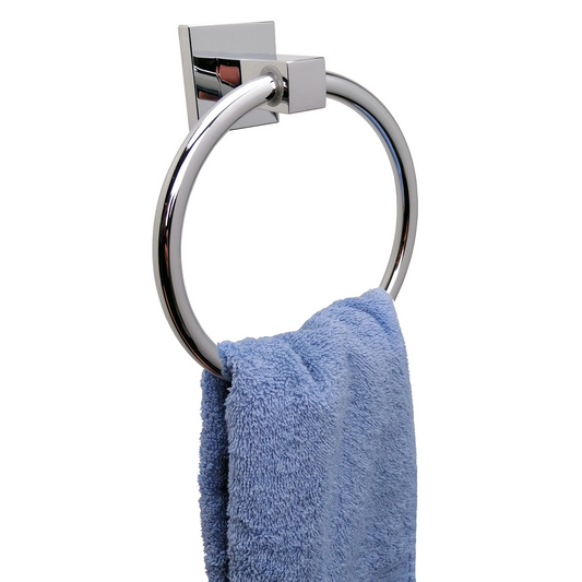 Barelli Piazza Single Towel Ring Chrome - 165mm x 165mm x 55mm - 1 Pack – view 2