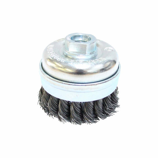 Craftright 75mm Twistknot Cup Brush HD Steel Removable Skirt Durable - Auzzistore