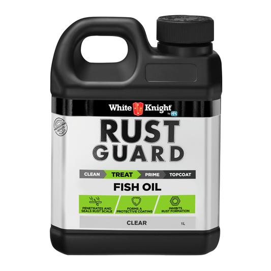 White Knight Rust Guard Fish Oil - 1L - Deodorised - Clear - Rust Protection - Auzzistore