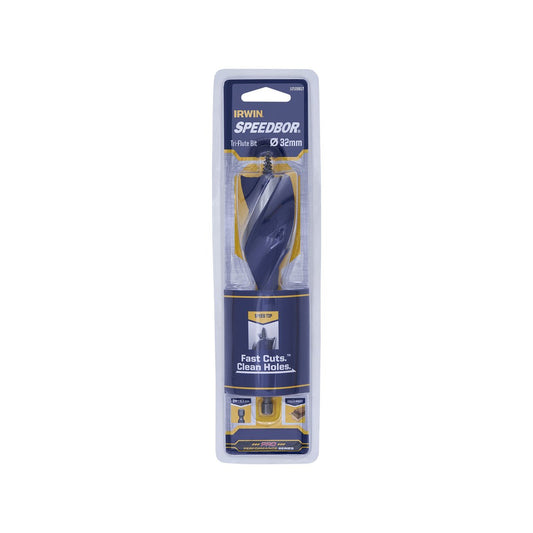 Irwin Speedbor Max Auger Bit - 32mm - Steel - Tri-Flute Design – view 2 - Auzzistore