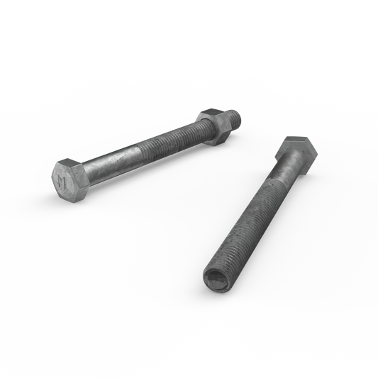 Zenith Hot Dip Galvanised Hex Head Bolts M12 x 120mm 4.6 Grade Steel - Auzzistore