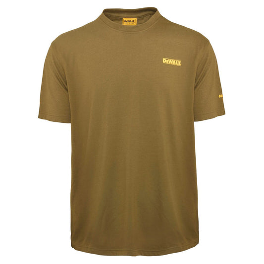 Dewalt Olive Typhoon Crew Neck Shirt XXL - 65% Cotton / 35% Polyester - UPF 50+