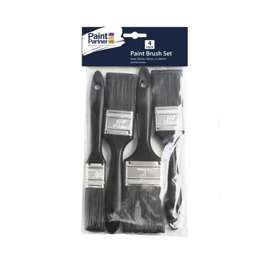 Paint Partner 4 Piece Paint Brush Set
