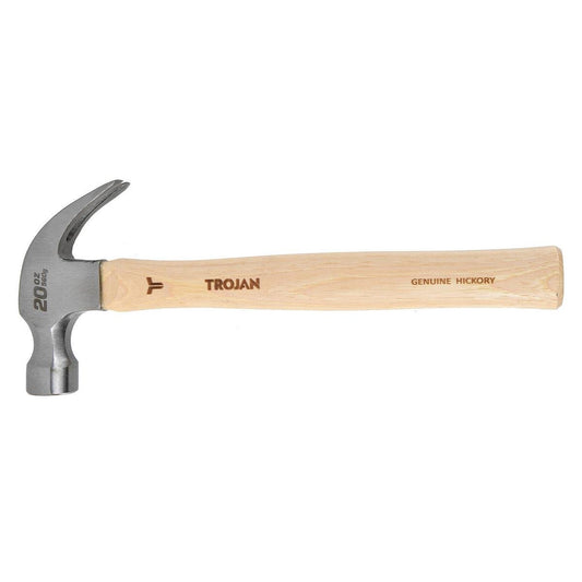 Trojan 20oz Timber Claw Hammer - 560g - Durable Hickory Handle - Claw Design - Auzzistore