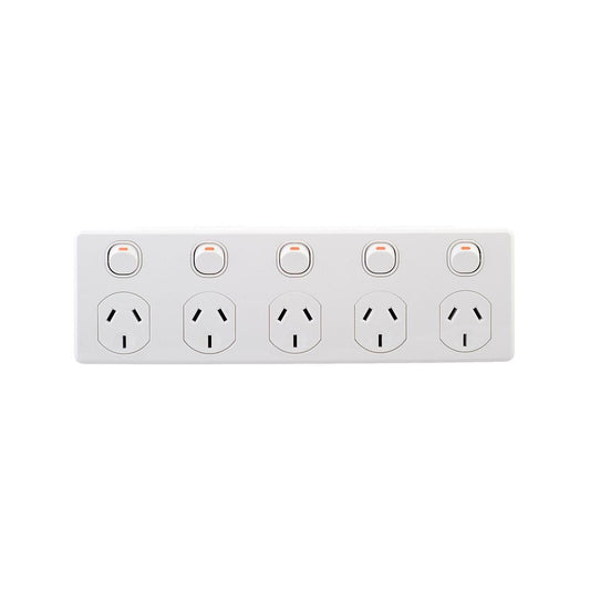 Deta Five Outlet Power Point - 250V - Polycarbonate - Kitchen Use - Auzzistore