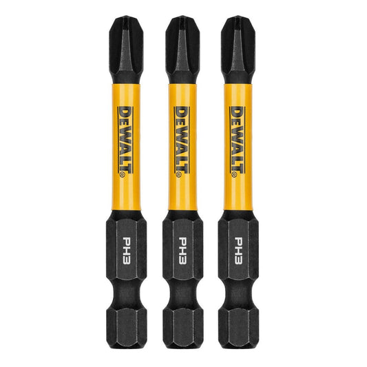 Dewalt Flextorq Screwdriver Bit 57mm PH3 - 3 Pack - Impact Resistant - Auzzistore