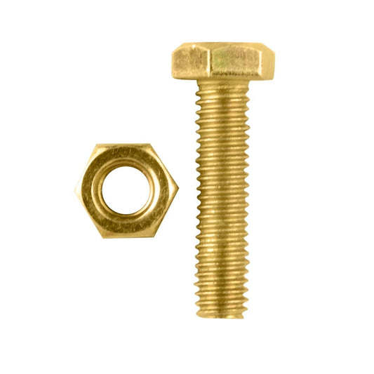 Pinnacle M6 x 25mm Yellow Zinc Hi Tensile Hex Bolt and Nut 10 Pack - Auzzistore