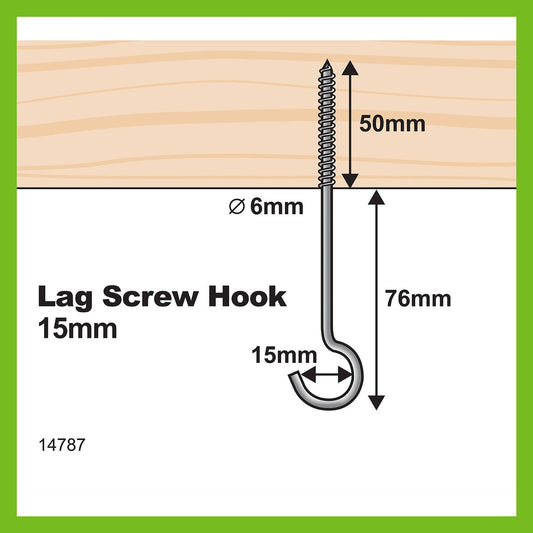 Everhang Lag Screw - 127mm - Steel - Zinc Plated – view 2 - Auzzistore