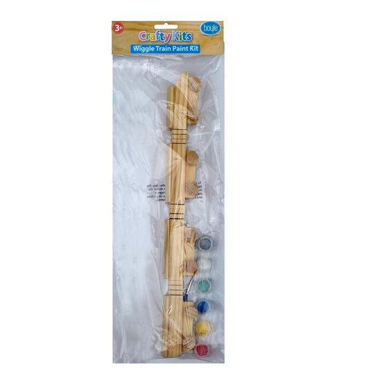 Boyle Wood Wiggle Train Paint Kit - 1 Wooden Train - Fun Craft Activity