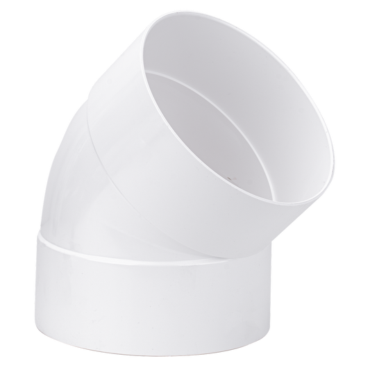 Holman Female Elbow - 150mm - PVC - 45° Angle - Auzzistore