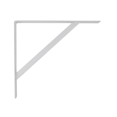 Carinya Straight Stayed Bracket 400x350mm White Steel 100kg Capacity