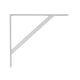 Carinya Straight Stayed Bracket 400x350mm White Steel 100kg Capacity