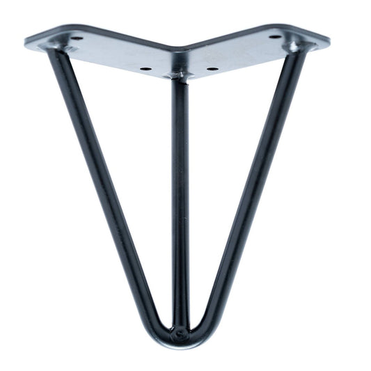 Taskmaster Hairpin Table Leg - 150mm x 10mm - Steel - Matte Black - Auzzistore