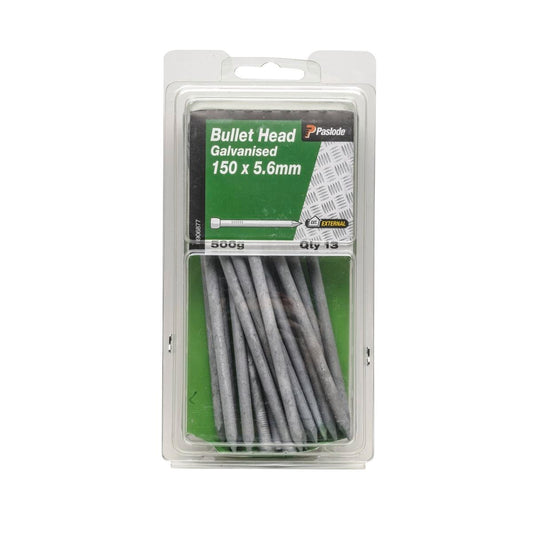 Paslode Bullet Head Galvanised Nails 150 x 5 6mm 500g 13 Pack - Auzzistore