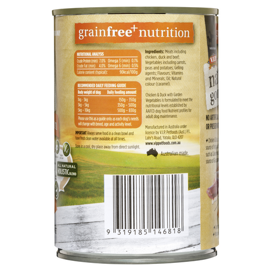 Natures Goodness Chicken Duck Garden Vegetables Wet Dog Food 400g - 12 Pack - Grain Free – view 2