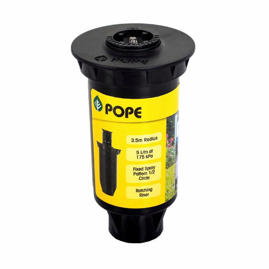 Pope 50mm Pop Up Sprinkler - 3.5m Radius - ABS Plastic - Efficient Watering - Auzzistore