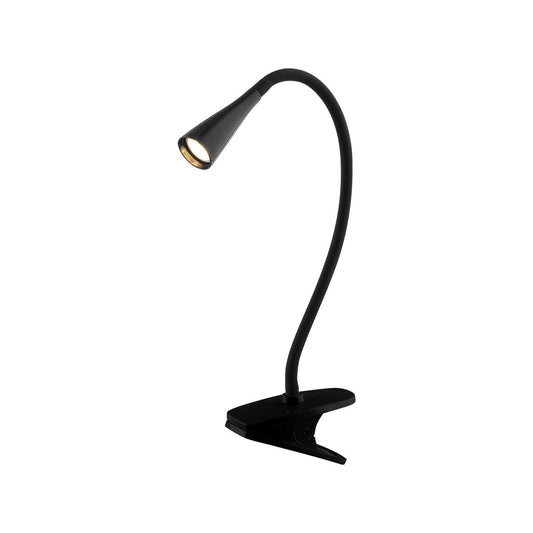 Verve Design 23.5cm Black LED Dale Clip Lamp - Metal & Plastic - Flexible – view 2