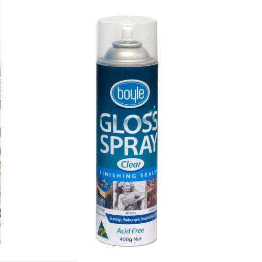 Boyle Clear Gloss Spray - 400g - Aromatic Hydrocarbons - Waterproof