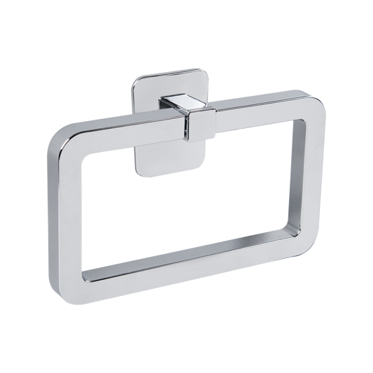 Naleon Chrome Self Adhesive Towel Ring - 1 Holder - 170mm x 115mm - Easy Installation - Auzzistore