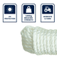 Grunt 12mm x 20m White Super Silver Rope - Durable Polypropylene - UV Safe