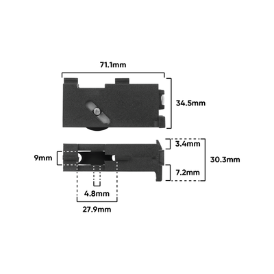 Rolltrak Sliding Door Right Hand Nylon Carriage And Acetal Roller - Acetal Roller - 15kg Load