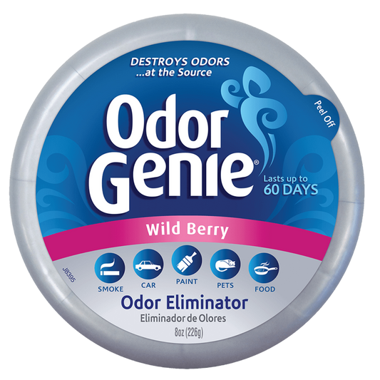 Damprid Wild Berry Odor Genie - 226g Solid Gel - Eliminates Odours for 60 Days - Auzzistore