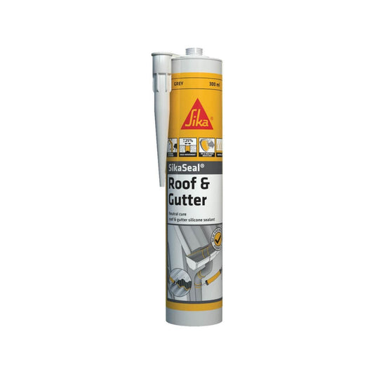 Sika Grey Sikaseal Roof and Gutter Silicone Sealant 300ml UV Resistant - Auzzistore