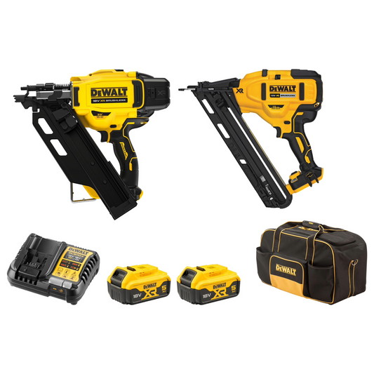 Dewalt 18V XR Nailer Kit - 2 Piece - 5.0Ah - Brushless Motor - DCZ245P2-XE - Auzzistore