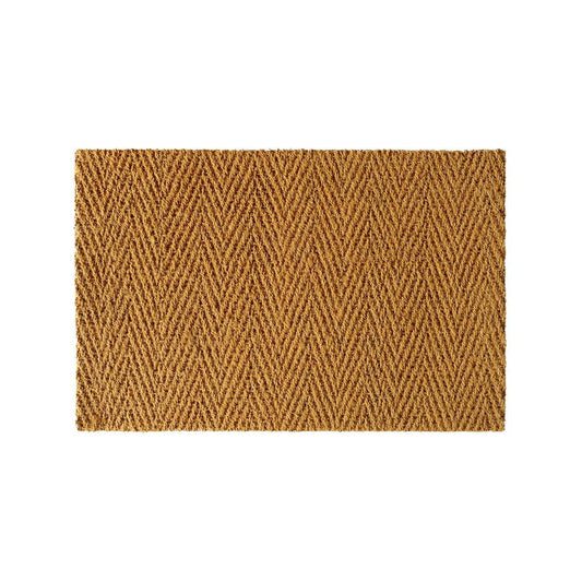 Coir Indoor Mat - Chevron Design - 60 x 90cm - Durable - Non-Slip