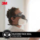 3M Painters Project Quick Latch Respirator - 1 Pair - 254mm x 244mm - Black